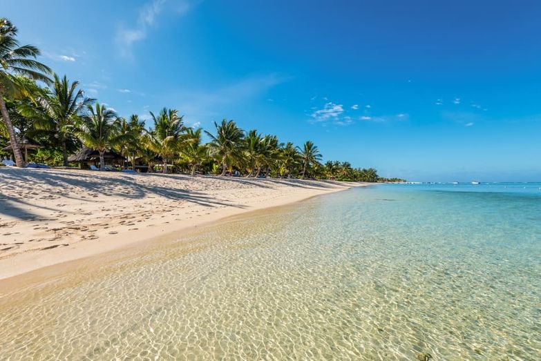 playa en isla Mauricio