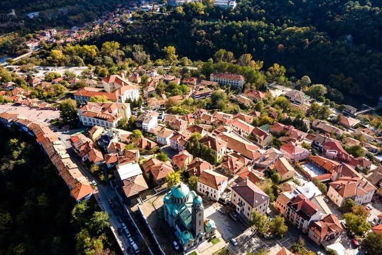 vista aérea ciudad en Bulgaria