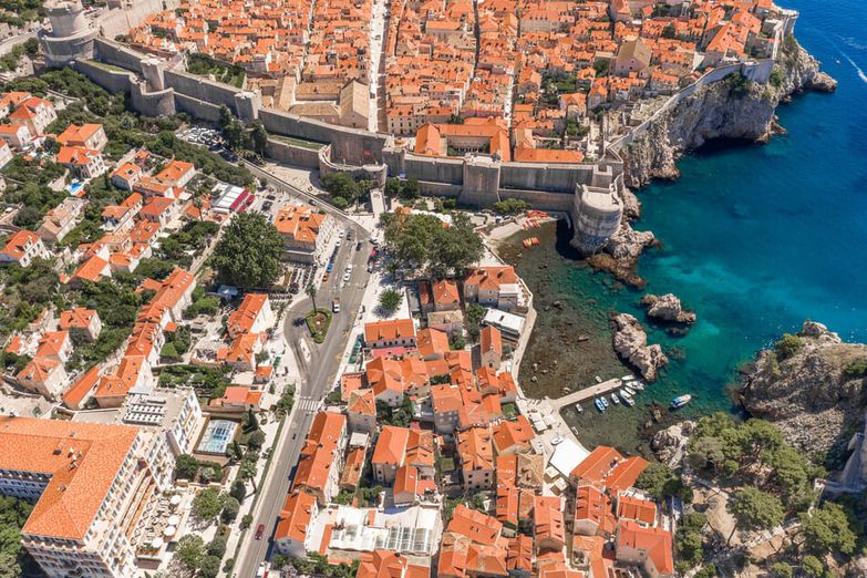 vista aérea de Dubrovnik